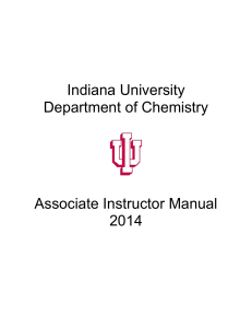 Indiana University Department of Chemistry Associate Instructor