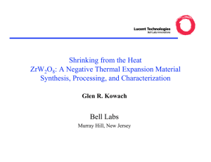 Shrinking from the Heat ZrW O : A Negative Thermal Expansion