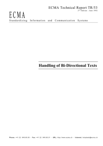 Handling of Bi-Directional Texts
