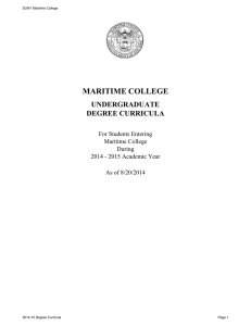 14-15 Undergraduate - SUNY Maritime College