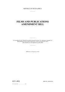 Films and Publications Amendment Bill B37-2015