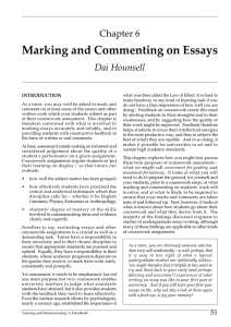 Marking and Commenting on Essays