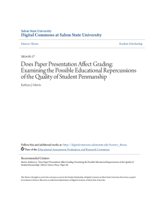 Does Paper Presentation Affect Grading