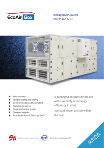 Packaged Air Source Heat Pump AHU A packaged