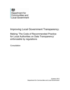 Regulations: Code of recommended practice for local authorities on