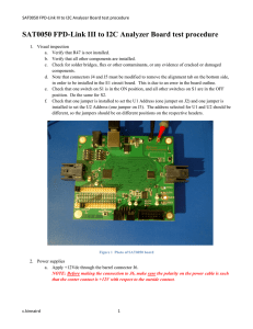 SAT0050 FPD-Link III to I2C Analyzer Board test procedure