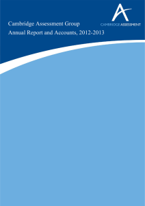 Cambridge Assessment Group Annual Report and Accounts, 2012