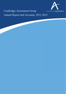 Cambridge Assessment Group Annual Report and Accounts, 2011