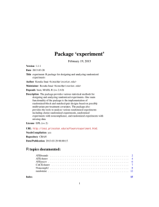 `experiment` package