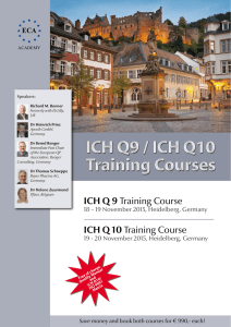 ICH Q10 Training Course - European Compliance Academy