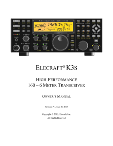 K3S Owner`s Manual