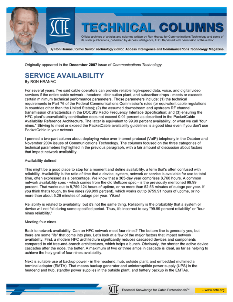 service availability thesis