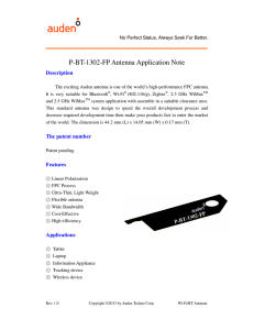 P-BT-1302-FP Antenna Application Note