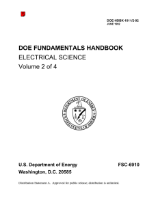 DOE Fundamentals Handbook Electrical Science Volume 2 of 4
