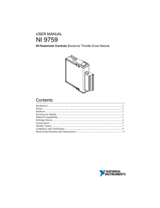 NI 9759 Electronic Throttle Driver Module User Manual