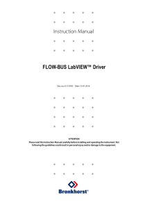 FLOW-BUS LabVIEW™ Driver Manual