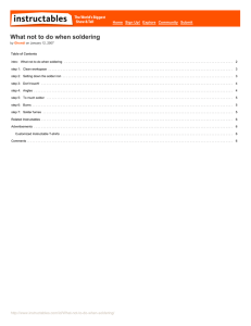 Instructables.com - What not to do when soldering