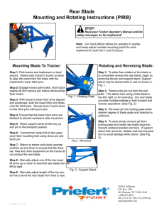 Rear Blade Mounting and Rotating Instructions (PIRB)