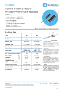 General-Purpose Failsafe Moulded Wirewound Resistors