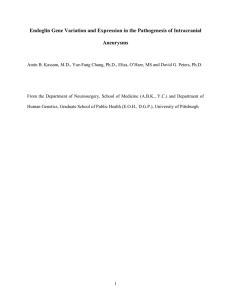 Endoglin Gene Variation and Expression in the Pathogenesis of