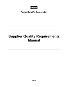 Supplier Quality Requirements Manual