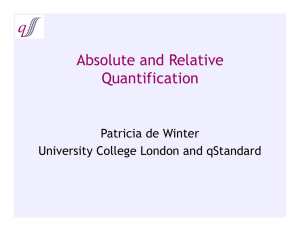 Absolute and Relative Quantification