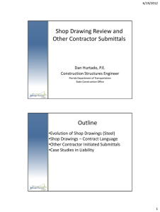 Shop Drawing Reviews and other Contractor Submittals