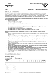 2007 Physics 2 Assessment Report