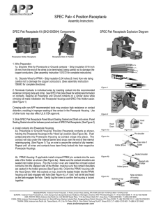4 Position SPEC PAK Panel Mount Receptacle Assembly Instructions