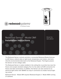 Redwood Sensor - Model 3M1 Installation