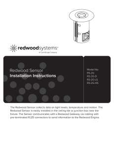 Redwood Sensor Installation Instructions