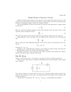 Simple Resistor-Capacitor Circuits