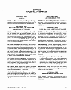 specific appliances