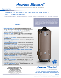 commercial heavy duty gas water heaters – direct spark ignition
