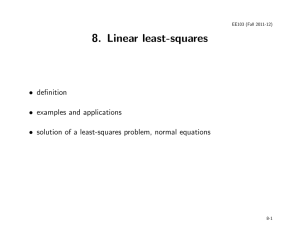 8. Linear least