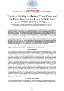 Transient Stability Analysis of Three-Phase and Six-Phase