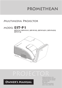 EST-P1 Owner`s Manual