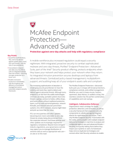 McAfee Endpoint Protection— Advanced Suite Data Sheet
