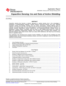 Capacitive Sensing: Ins and Outs of Active