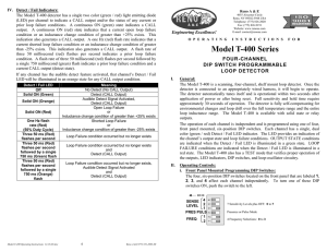 T-400 series operating instructions