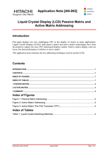 Application Note [AN-002] Liquid Crystal Display (LCD) Passive