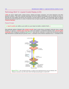 Technology Brief 14: Liquiad Crystal Display (LCD)