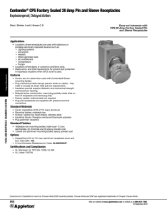Contender® CPS Factory Sealed 20 Amp Pin and Sleeve Receptacles
