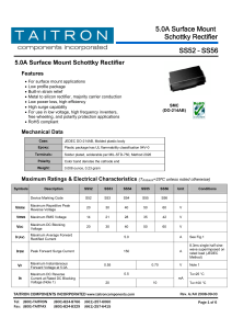 SS52 – SS56 5.0A Surface Mount Schottky Rectifier