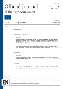 EU Council Regulation of 20 January 2014