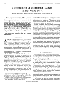 Compensation of distribution system voltage using DVR