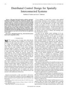 Distributed control design for spatially interconnected systems