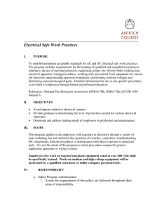 Electrical Safe Work Practices