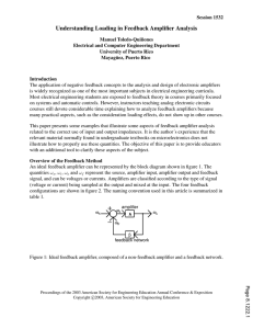 Understanding Loading In Feedback Amplifier Analysis