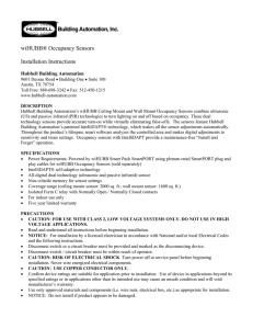 wiHUBB Vacancy/Occupancy Sensor Install